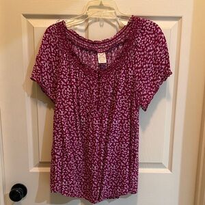 Floral Burgundy Women's Top